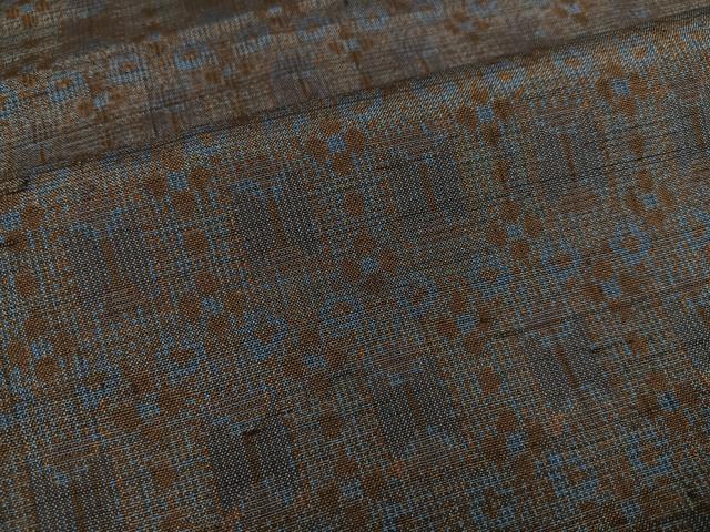 平和屋着物●上質な紬 アンサンブル 花尽くし 正絹 逸品 AAAY5634ph