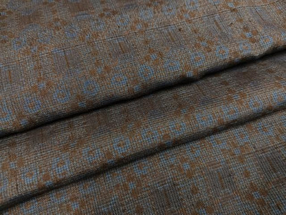 平和屋着物●上質な紬 アンサンブル 花尽くし 正絹 逸品 AAAY5634ph
