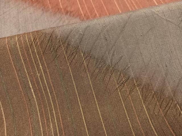 平和屋着物●上質な紬 斜縞 正絹 逸品 AAAY5638ph
