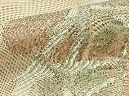 平和屋着物＊夏物　太鼓柄袋帯　籬文　銀糸　正絹　逸品　AAAY5836jh