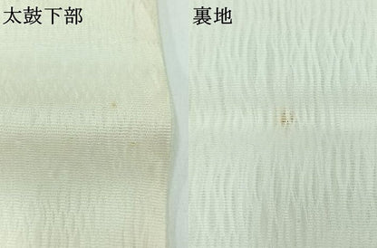 平和屋着物＊夏物　太鼓柄袋帯　芝文　銀糸　正絹　逸品　AAAY5852jh