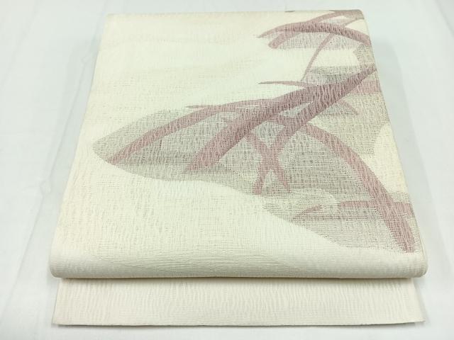 平和屋着物＊夏物　太鼓柄袋帯　芝文　銀糸　正絹　逸品　AAAY5852jh