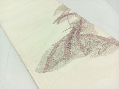 平和屋着物＊夏物　太鼓柄袋帯　芝文　銀糸　正絹　逸品　AAAY5852jh