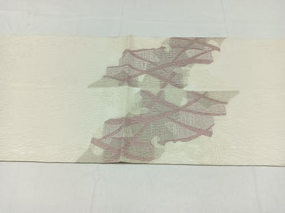 平和屋着物＊夏物　太鼓柄袋帯　芝文　銀糸　正絹　逸品　AAAY5852jh