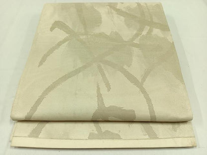 平和屋着物＊夏物　六通柄袋帯　幾何学文様　銀糸　正絹　逸品　AAAY5907jh
