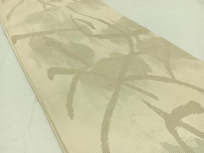 平和屋着物＊夏物　六通柄袋帯　幾何学文様　銀糸　正絹　逸品　AAAY5907jh