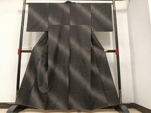 平和屋着物●本場大島紬 カタス7マルキ 斜縞 正絹 逸品 AAAY5928ph