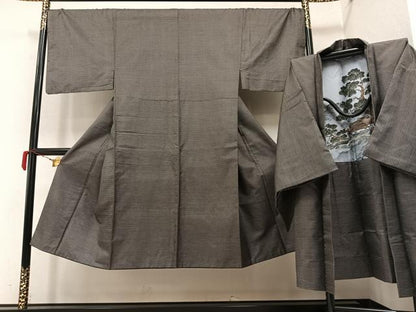 平和屋着物●男性 本場大島紬 アンサンブル 総詰め 正絹 逸品 AAAY5931ph