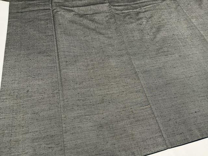 平和屋着物●男性 紬 色無地 灰青色 正絹 逸品 AAAY5936ph