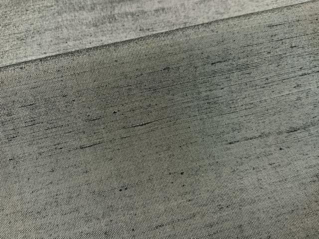 平和屋着物●男性 紬 色無地 灰青色 正絹 逸品 AAAY5936ph