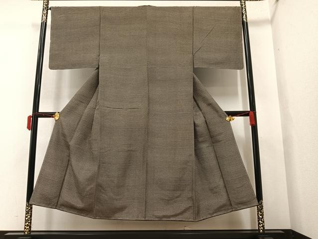 平和屋着物●男性 小紋 幾何学柄 正絹 逸品 未使用 AAAY5943ph