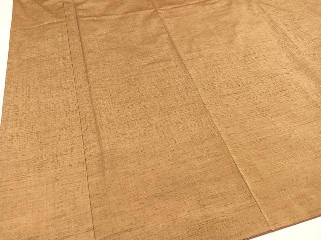 平和屋着物●上質な紬 色無地 赤香色 正絹 逸品 AAAY5947ph