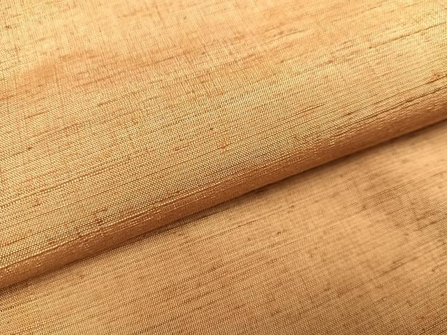 平和屋着物●上質な紬 色無地 赤香色 正絹 逸品 AAAY5947ph