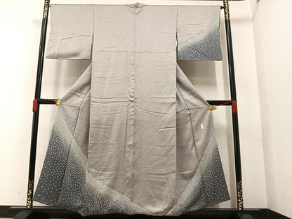 平和屋着物●訪問着　作家物　霞鹿の子文　正絹　逸品　AAAY5974ph