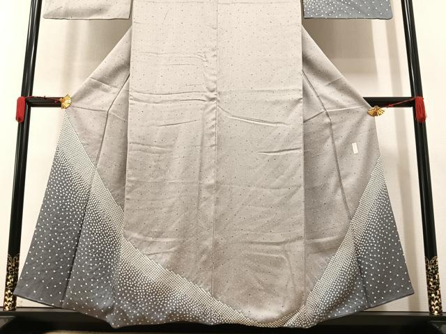 平和屋着物●訪問着　作家物　霞鹿の子文　正絹　逸品　AAAY5974ph