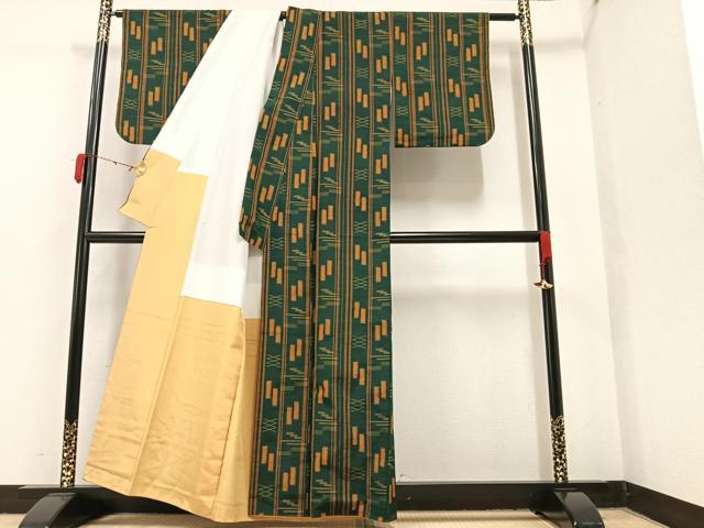 平和屋着物●上質な紬　間道　正絹　逸品　AAAY5980ph