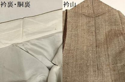 平和屋着物●上質な紬　間道　正絹　逸品　AAAY5981ph
