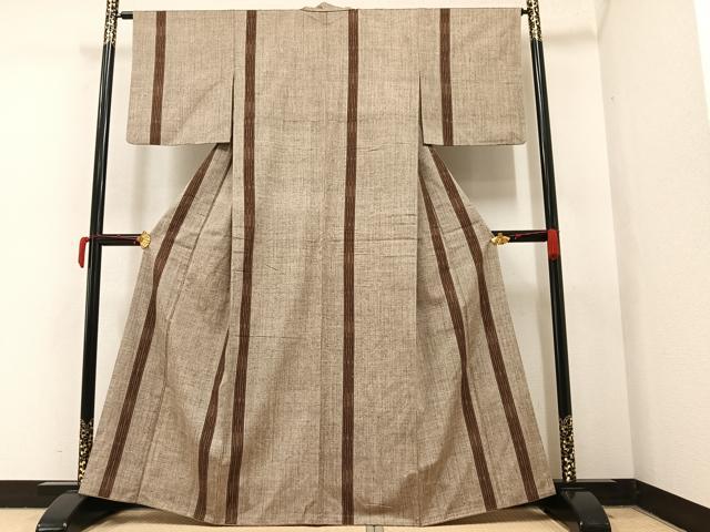 平和屋着物●上質な紬　間道　正絹　逸品　AAAY5981ph
