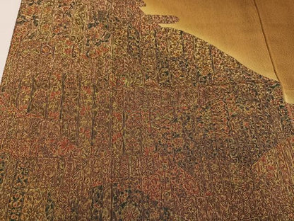 平和屋着物●訪問着 草花文 暈し染め 正絹 逸品 AAAY5982ph