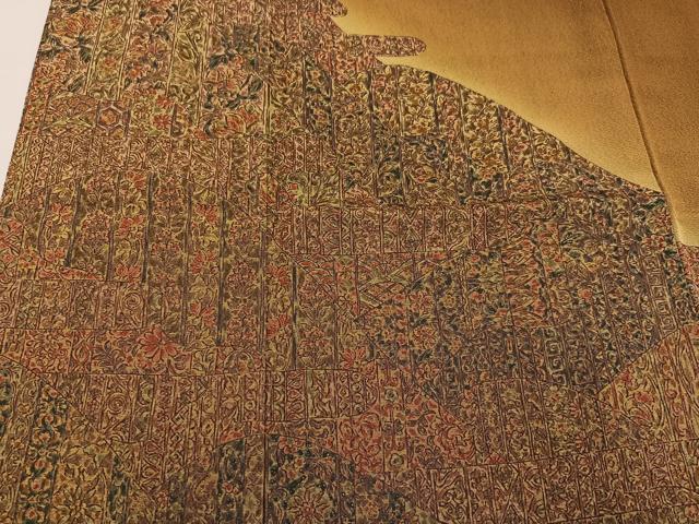 平和屋着物●訪問着 草花文 暈し染め 正絹 逸品 AAAY5982ph