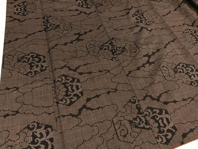 平和屋着物●本場大島紬　一元絣　雲重ね亀甲花唐草文　正絹　逸品　AAAY5987ph