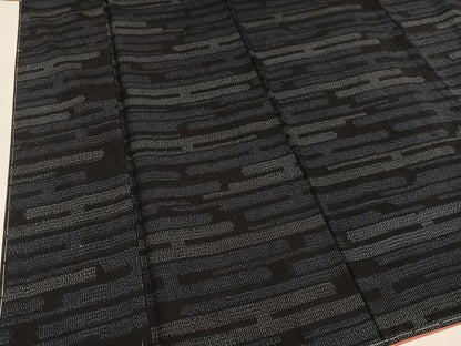 平和屋着物●結城紬 80亀甲 エ霞文 正絹 逸品 未使用 AAAY5990ph