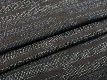 平和屋着物●結城紬 80亀甲 エ霞文 正絹 逸品 未使用 AAAY5990ph