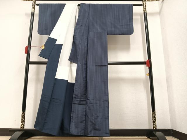 平和屋着物●上質な紬 間道 正絹 逸品 AAAY5997ph