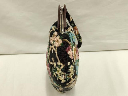 平和屋着物●和装小物　和装バッグ　ハンドバッグ　ビーズバッグ　花柄　逸品　AAAY6066ay