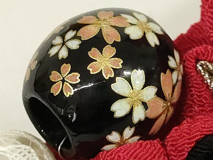平和屋着物●和装小物 振袖用帯締め 装飾 つまみ細工 飾り玉 パール レース 金糸 撚り房 逸品 未使用 AAAY6099ay
