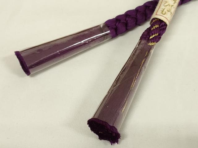 平和屋着物●和装小物　振袖用帯締め・帯揚げセット　舞花文　暈し染め　金糸　金彩　逸品　未使用　AAAY6109ay