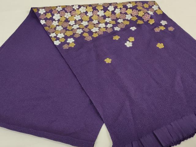 平和屋着物●和装小物　振袖用帯締め・帯揚げセット　舞花文　金糸　金彩　逸品　AAAY6112ay
