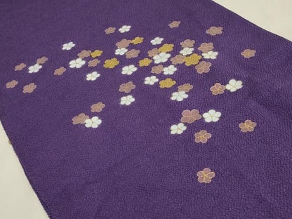 平和屋着物●和装小物　振袖用帯締め・帯揚げセット　舞花文　金糸　金彩　逸品　AAAY6112ay