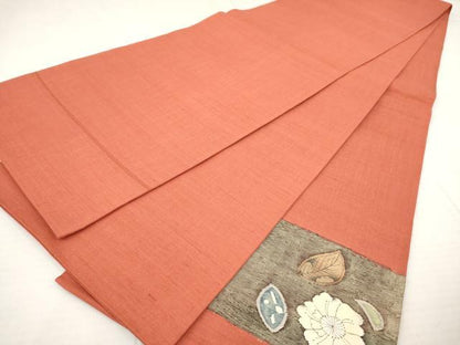 平和屋着物◎太鼓柄袋帯　紬地　辻が花　正絹　逸品　AAAY6202sg