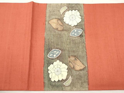 平和屋着物◎太鼓柄袋帯　紬地　辻が花　正絹　逸品　AAAY6202sg