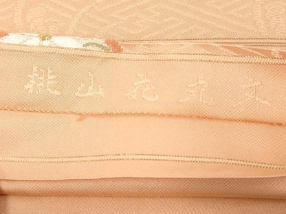 平和屋着物◎六通柄袋帯　唐織　桃山花丸文　金糸　正絹　逸品　AAAY6222sg