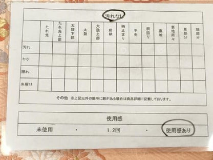 平和屋着物◎六通柄袋帯　唐織　桃山花丸文　金糸　正絹　逸品　AAAY6222sg