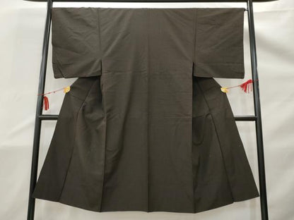 平和屋着物■男性　紬　格子　正絹　逸品　AAAY6251nf