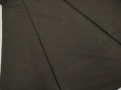 平和屋着物■男性　紬　格子　正絹　逸品　AAAY6251nf