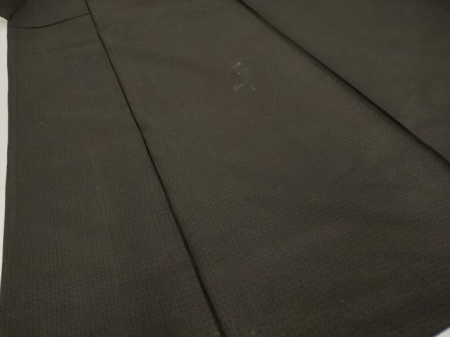 平和屋着物■男性　紬　格子　正絹　逸品　AAAY6251nf