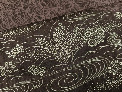 平和屋着物●訪問着 手描き 絞り 草花文 金銀彩 正絹 逸品 AAAY6287ph