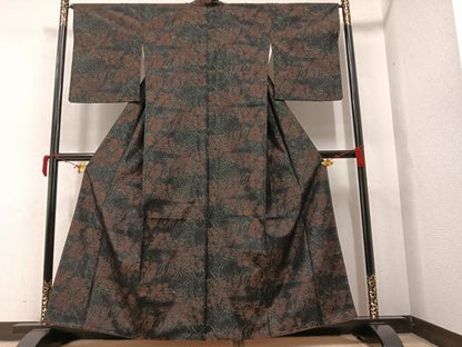 平和屋着物●本場大島紬 楓文 正絹 逸品 AAAY6293ph