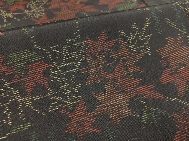 平和屋着物●本場大島紬 楓文 正絹 逸品 AAAY6293ph