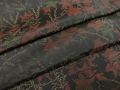 平和屋着物●本場大島紬 楓文 正絹 逸品 AAAY6293ph