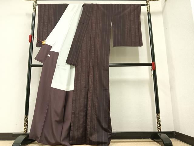 平和屋着物●本場染大島紬 立波間道 正絹 逸品 AAAY6294ph