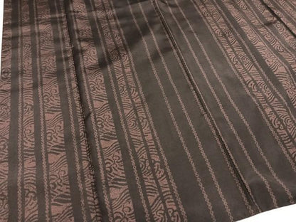 平和屋着物●本場染大島紬 立波間道 正絹 逸品 AAAY6294ph