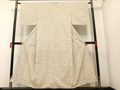 平和屋着物●お召　花間道　正絹　逸品　AAAY6296ph