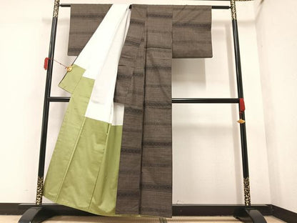 平和屋着物●本場大島紬 カタス7マルキ 段違い 正絹 逸品 AAAY6329ph