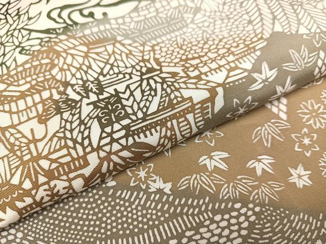 平和屋着物●上質な小紋　紬地　草花文　正絹　逸品　AAAY6347ph