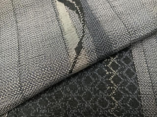平和屋着物●上質な紬 群れ鳥間道 正絹 逸品 AAAY6353ph